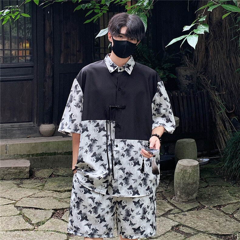 新中式套装TZ77797特P51衬衫CS77798特P33DK77055特P18套装控108,男装衬衫,星座226-1