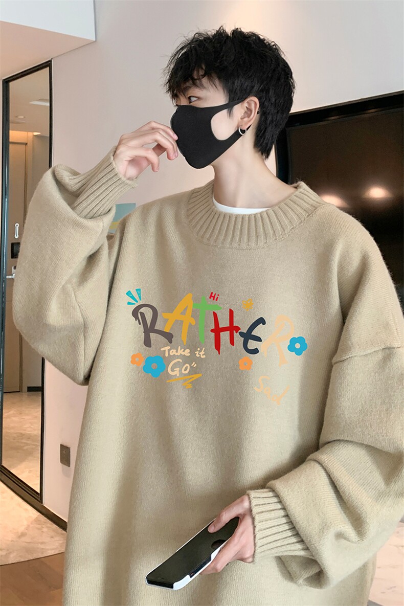 半高领毛衣男士大码针织衫男毛线衣男M18301-P45加绒款-P65,男装针织衫/毛衣,电商A040