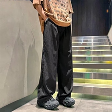 褶皱冰丝裤子男直筒速干宽松阔腿防晒裤慵懒速干直筒长裤K153，男装防晒衣，星座1116A-1（原606A）