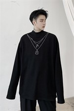 【2025秋装】秋季暗黑小众烫钻长袖卫衣男装H1100P55，男装卫衣，星座1114（原A254）