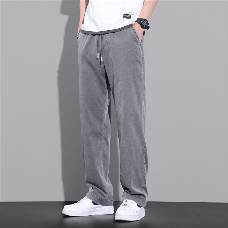 夏季薄款牛仔裤男士宽松直筒休闲阔腿裤冰丝长裤子JC923/P40，男装牛仔裤，星座1905A（原电商B343）