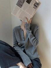 2025纯毛开衫针织衫百搭时尚简约，女装针织衫/毛衣，梵泰羊绒