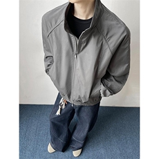 高品质春装新款老钱风美式高街解构立领棒球服飞行夹克休闲外套潮，男装夹克，电商A486-1