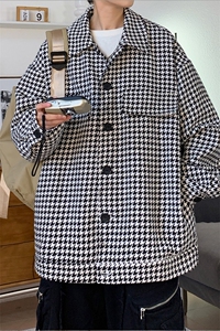 JK9010/P65春装新款现货中性风小香风夹克男外套宽松大码潮男上衣图片