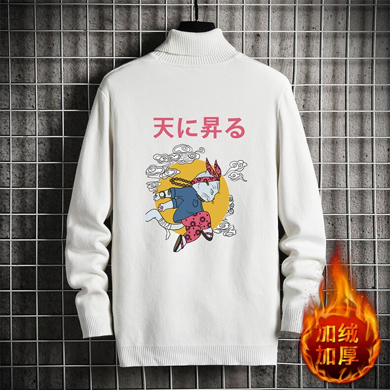 GM45012-P45 加绒款-P65 高领毛衣男士大码内搭毛线衣男针织衫男图片