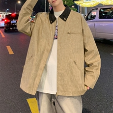 水洗扎染工装翻领夹克男春季新款外套情侣款A406JK3507特P85，男装夹克，星座309（原A406）