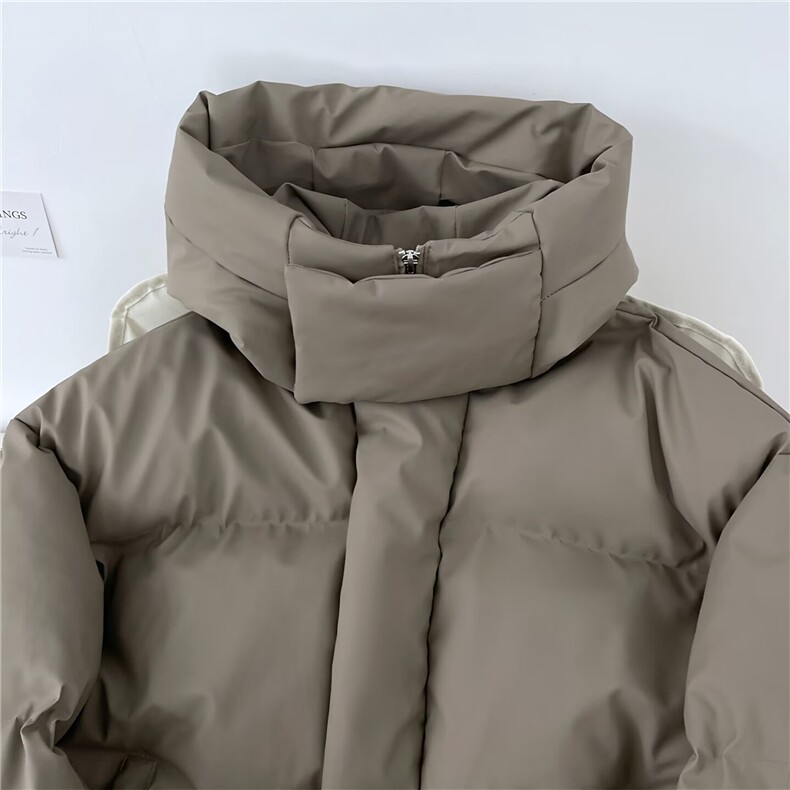 韩系棉服外套男士冬季短款棉衣设计感小众加厚宽松立领面包服棉袄图片