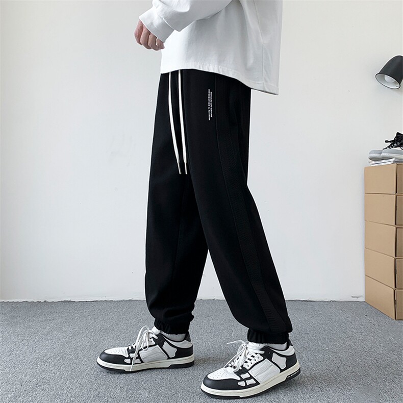 卫裤男生春秋季百搭休闲长裤运动宽松束脚裤潮牌裤子K0358-P43,男装休闲裤,星座308B-2