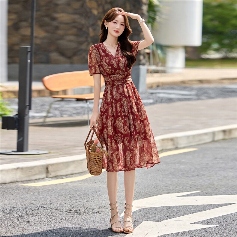 罗得堡2026夏季新款时尚休闲修身连衣裙2701，女装连衣裙，罗得堡
