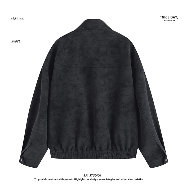 平铺~2026春季薄款扎染软皮红内里夹克外套YJ6015/P108,男装夹克,电商B331