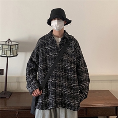 港风长袖夹克男大码M-5XL中性风情侣潮大皂风夹克男CCS8019P45，男装夹克，星座227-7