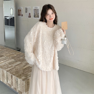 【现货】洋气亮片钉珠宽松上衣B208-9001-P120K178图片