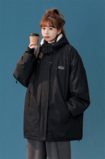 1中性风冲锋衣女羊羔毛棉衣女夹克女外套女JK7569加厚P90控128，女装棉衣/棉服，星座226-2