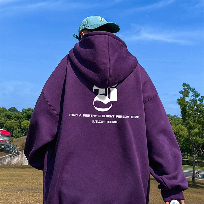 抖音得物供货可提供视频春装重磅美式宽松连帽卫衣DL2391,男装卫衣,电商A486