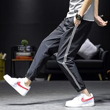 日系大码青年休闲束脚九分裤K10-P45，男装休闲裤，电商D308