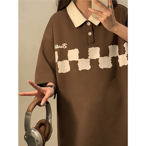 主推 翻领宽松纯棉polo衫短袖男T恤X416b-1-DT316-P40 限58图片