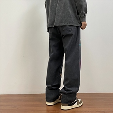 k793-p50-控68M-5XL现货炫彩得物高阶港风ns宽松牛仔裤，男装牛仔裤，星座116