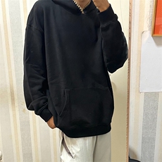 抖音得物高品质二开25秋冬美式重磅宽松纯色连帽贝壳刺绣卫衣W63，男装卫衣，电商A486