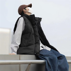 原宿秋季纯色加厚马甲男百搭潮新款宽松型M9009P55，男装背心/马甲，星座1116-2