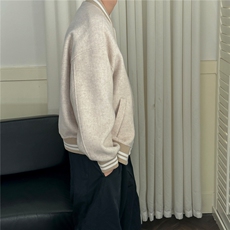 现货羊毛呢料外套男宽松休闲棒球服A351-AJ2641-P115控188，女装短外套，电商A351