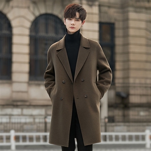 2025新款简约羊毛呢子大衣秋冬季中长款毛呢大衣风衣C713-P320,男装风衣,电商A355（原A415）