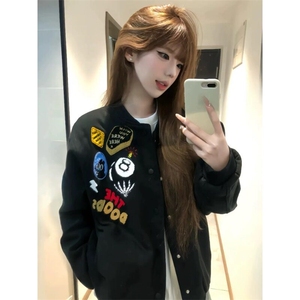 W9495-P68 网图现货 美式高街刺绣棒球服夹克外套百搭潮牌上衣图片