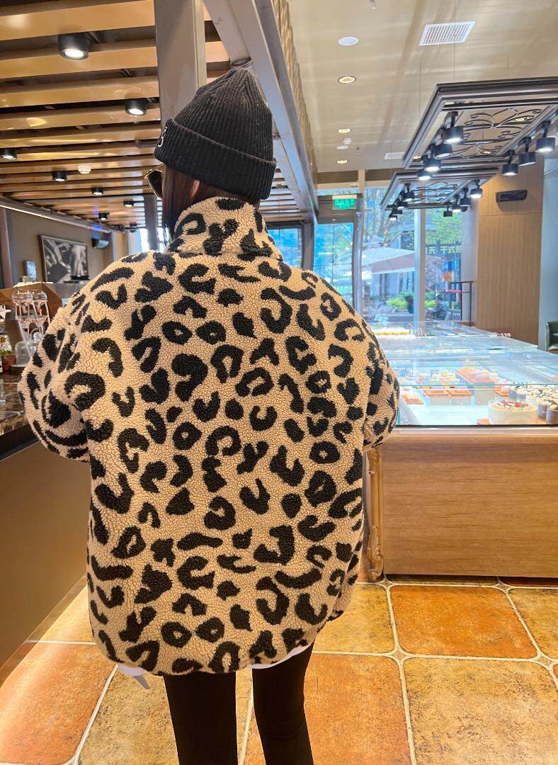 豹纹颗粒加厚外套，其它，靓依蝶菲