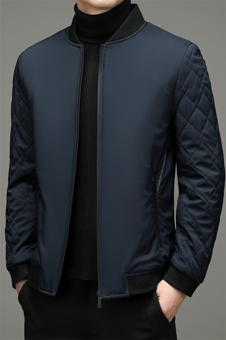 立领纯色棉衣男2023冬季中年男休闲棉服爸爸冬装外套YYM8615-P205,男装棉衣,电商B212（原钱塘6029）