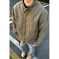 复古重磅立领工装外套男生秋季百搭休闲纯色哈灵顿夹克JK962，男装夹克，星座1116A（原606A-3）