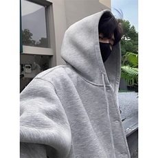 男女卫衣春秋季新款美式系扣连帽卫衣情侣季潮牌oversize重磅外套，男装夹克，星座506A