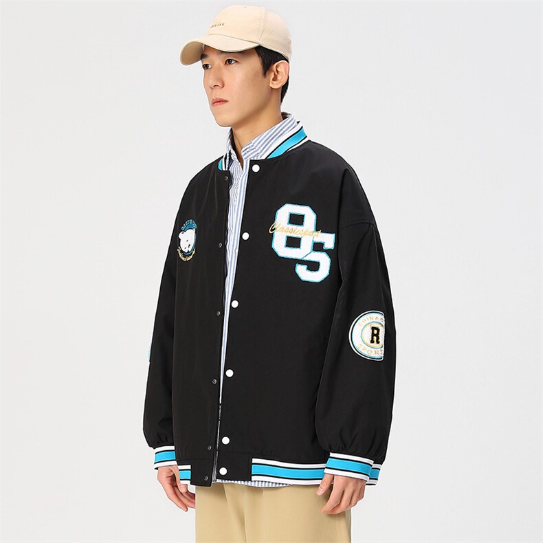 秋冬款棒球服外套男潮牌潮流字母刺绣情侣学生夹克22102-P65控118,男装夹克,星座717