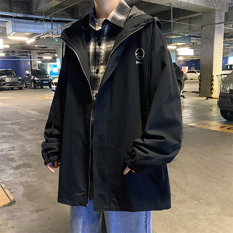 JK41072-P85纯棉连帽夹克男士大码工装夹克男外套男,男装夹克,电商A040