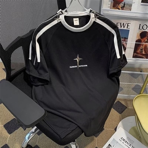 时尚~新款短袖T恤男夏季韩版潮流半袖上衣港风宽松休闲潮牌体恤衫图片