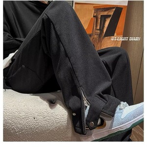D207-P30 肌理感裤子男士夏季薄款2025新款垂感休闲长裤男生图片