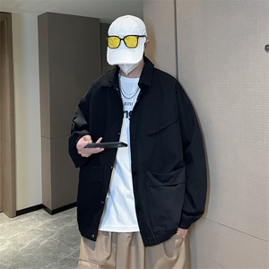 春秋日系复古翻领工装夹克外套男士宽松休闲外套JK035-P60图片