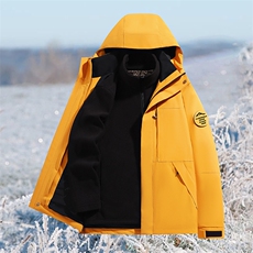 户外连帽男女新款三合一防风防水登山服软壳保暖外套H6188-P90，男装棉衣，星座1403A