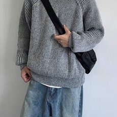 【有货】DM592-P55纯色圆领毛衣男士秋冬季潮休闲保暖针织衫，男装针织衫/毛衣，星座603-2