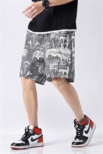 A003-HK7018-P45夏装新款时尚灰迷彩时尚男士短裤无影墙，男装休闲裤，电商A003