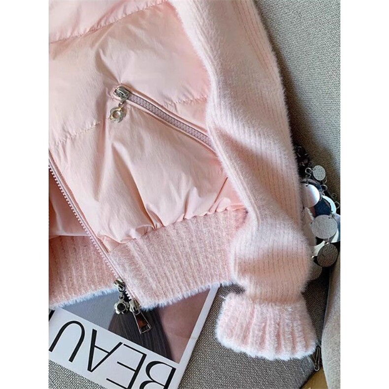 1506-1/M76691/P89超火的针织拼接棉服外套女冬季,男装棉衣,星座1506-1