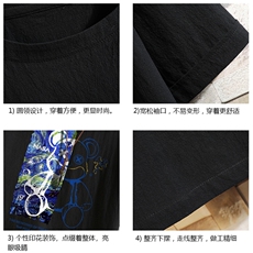 亚麻短袖t恤男大码五分袖男宽松七分袖砖墙挂拍YT26290-P30，男装T恤，电商A040A