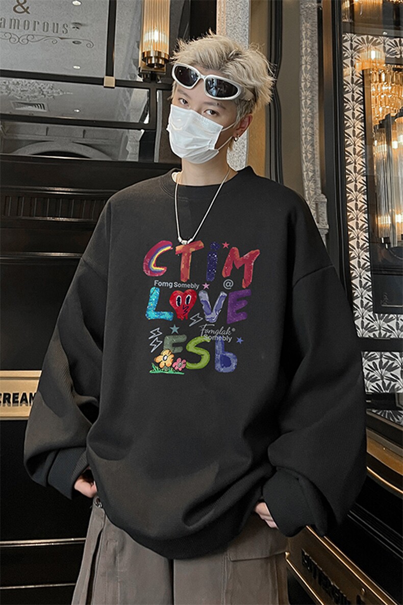 华夫格！华夫格上衣男圆领华夫格卫衣男大码长袖t恤男HY249-特P23,男装T恤,电商B367