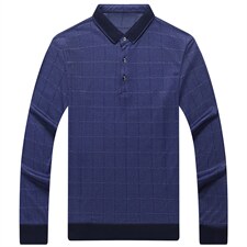 长袖T恤男士卫衣春秋季2023新款纯色翻领打底衫上衣服中老年男装，男装卫衣，电商B212（原钱塘6029）