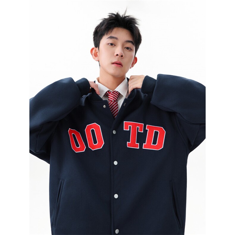 潮牌学院风字母刺绣夹克棒球服WT2556-特P66-控128,男装夹克,星座609