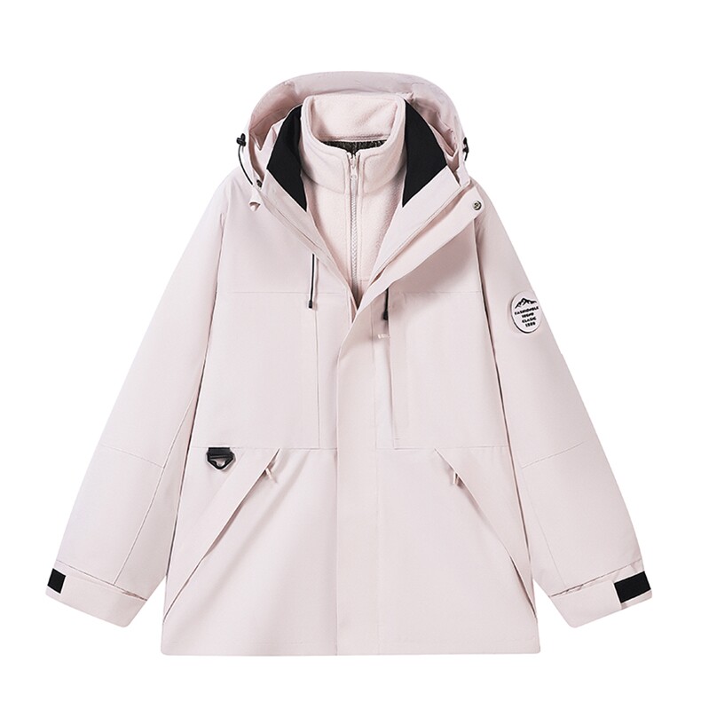 户外连帽男女新款三合一防风防水登山服石墨烯保暖外套H6188-P90图片