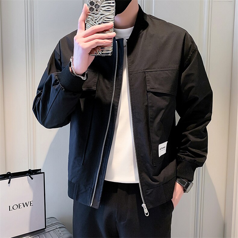 2025新款春季棒球服外套男潮牌帅气工装夹克上衣A313-JK9901-P98,男装夹克,电商A313-1