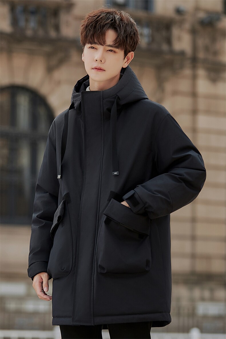 羽绒服男士冬季中长款大衣外套加厚兔毛内胆派克服男款2900-P380,男装羽绒服,电商A355（原A415）