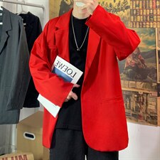 2023秋季新款百搭男士休闲西装学生宽松西服外套单西XZ01P85,男装西服,电商B220