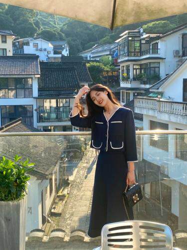 【现货】藏青小香鱼尾套装裙，女装职业装，欧尼蒂