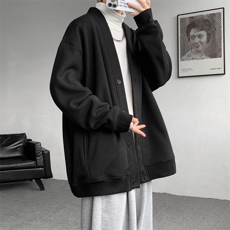 M~8XL大码重磅开衫卫衣秋冬加绒加厚保暖V领外套KS2101/P60加绒80,男装卫衣,电商B238