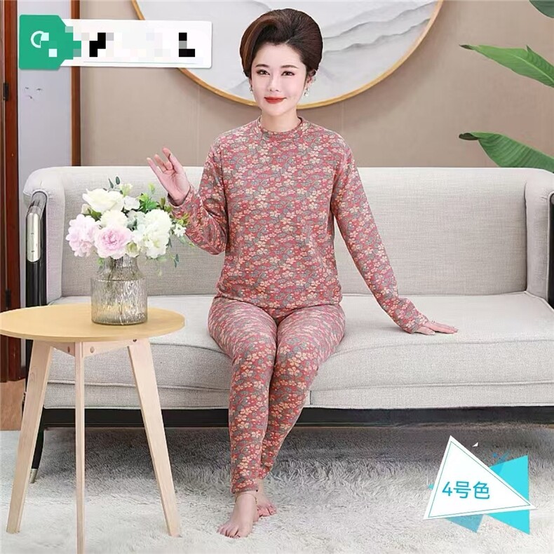 2025年秋季两件套保暖花套装时尚百搭通勤休闲保暖,女装套装/套裙,雪迪羊绒